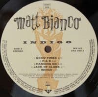 MATT BIANCO Indigo Vinyl Record LP WEA 1988