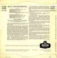 MATT MONRO Blue And Sentimental Vinyl Record 10 Inch Decca 1956