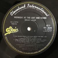 MEAT LOAF Midnight At The Lost And Found Vinyl Record LP Cleveland International 1983