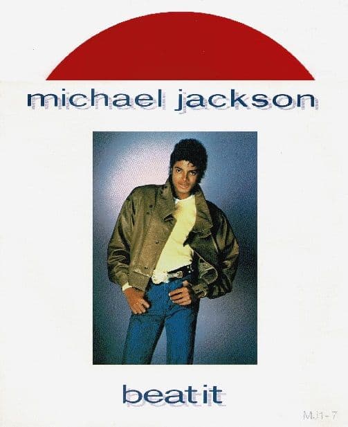 MICHAEL JACKSON Beat It Vinyl Record 7 Inch Epic 1983 Red Vinyl