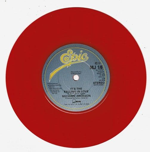 MICHAEL JACKSON Billie Jean Vinyl Record 7 Inch Epic 1983 Red Vinyl