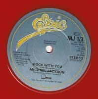 MICHAEL JACKSON Rock With You Vinyl Record 7 Inch Epic 1983 Red Vinyl