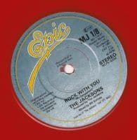 MICHAEL JACKSON Wanna Be Startin' Somethin' Vinyl Record 7 Inch Epic 1983 Red Vinyl Picture Sleeve