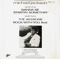 MICHAEL JACKSON Wanna Be Startin' Somethin' Vinyl Record 7 Inch Epic 1983 Red Vinyl Picture Sleeve