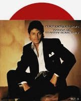 MICHAEL JACKSON Wanna Be Startin' Somethin' Vinyl Record 7 Inch Epic 1983 Red Vinyl Picture Sleeve