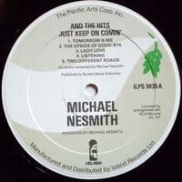 MICHAEL NESMITH And The Hits Just Keep On Comin' Vinyl Record LP Island 1977