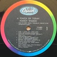 NANCY WILSON A Touch Of Today Vinyl Record LP US Capitol 1966
