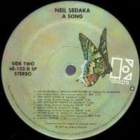 NEIL SEDAKA A Song Vinyl Record LP US Elektra 1977
