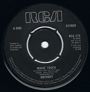 ODYSSEY Magic Touch 7" Single Vinyl Record 45rpm RCA 1982.