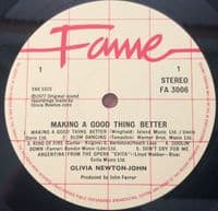 OLIVIA NEWTON-JOHN Making A Good Thing Better Vinyl Record LP Fame