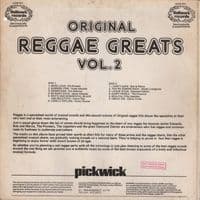 Original Reggae Greats Vol. 2 Vinyl Record LP US Hallmark 1974