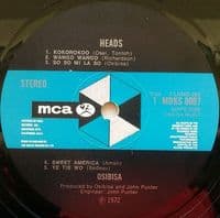 OSIBISA Heads Vinyl Record LP MCA 1972