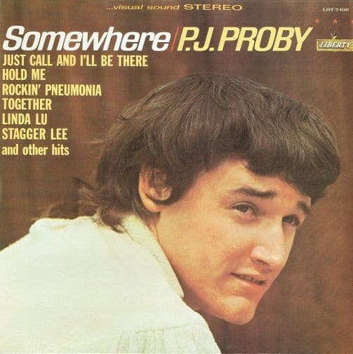 P. J. PROBY Somewhere Vinyl Record LP French Liberty
