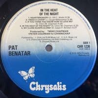 PAT BENATAR In The Heat Of The Night Vinyl Record LP Chrysalis 1979