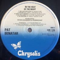 PAT BENATAR In The Heat Of The Night Vinyl Record LP Chrysalis 1979