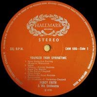 PERCY FAITH AND HIS ORCHESTRA Younger Than Springtime Vinyl Record LP Hallmark 1970