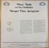 PERCY FAITH AND HIS ORCHESTRA Younger Than Springtime Vinyl Record LP Hallmark 1970