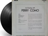 PERRY COMO An Evening With Perry Como Vinyl Record LP RCA Camden 1970 CDM 1053 Mono Press Pic Sleeve
