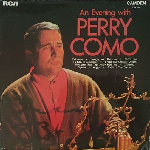 PERRY COMO An Evening With Perry Como Vinyl Record LP RCA Camden 1970 CDM 1053 Mono Press Pic Sleeve