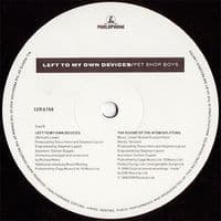 PET SHOP BOYS Left To My Own Devices Vinyl Record 12 Inch Parlophone 1988