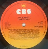 PHILIP BAILEY Chinese Wall Vinyl Record LP CBS 1984