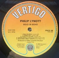 PHILIP LYNOTT Solo In Soho Vinyl Record LP Vertigo
