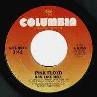 PINK FLOYD Run Like Hell Vinyl Record 7 Inch US Columbia 1980 Demo Pressing 1-11265 Promo Single 45
