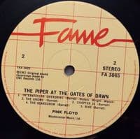 PINK FLOYD The Piper At The Gates Of Dawn Vinyl Record LP Fame