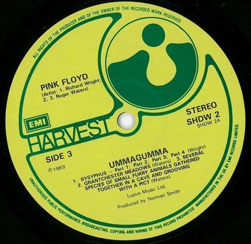 PINK FLOYD Ummagumma Vinyl Record LP Harvest