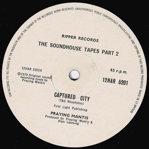 PRAYING MANTIS The Soundhouse Tapes Part 2 Vinyl Record 12 Inch Ripper 1979