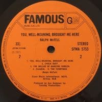 RALPH McTELL You Well-Meaning Brought Me Here Vinyl Record LP Famous 1971