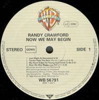 RANDY CRAWFORD Now We May Begin Vinyl Record LP Warner Bros. 1980