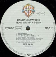 RANDY CRAWFORD Now We May Begin Vinyl Record LP Warner Bros. 1980