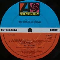 RAY CHARLES Ray Charles At Newport Vinyl Record LP Atlantic 1973