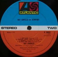 RAY CHARLES Ray Charles At Newport Vinyl Record LP Atlantic 1973