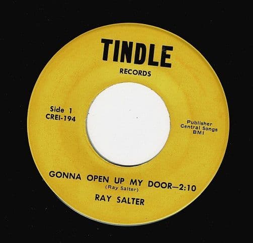RAY SALTER Gonna Open Up My Door Vinyl Record 7 Inch US Tindle