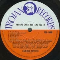 Reggae Chartbusters Vol. 3 Vinyl Record LP Trojan 1971