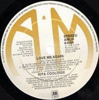 RITA COOLIDGE Love Me Again Vinyl Record LP A&M 1978