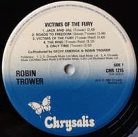 ROBIN TROWER Victims Of The Fury Vinyl Record LP Chrysalis 1980