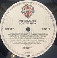 ROD STEWART Body Wishes Vinyl Record LP Warner Bros. 1983