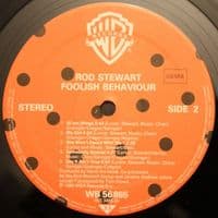 ROD STEWART Foolish Behaviour Vinyl Record LP Warner Bros. 1980