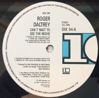 ROGER DALTREY Can't Wait To See The Movie Vinyl Record LP 10 1987