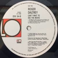 ROGER DALTREY Can't Wait To See The Movie Vinyl Record LP 10 1987