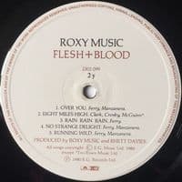 ROXY MUSIC Flesh + Blood Vinyl Record LP EG 1980