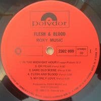ROXY MUSIC Flesh + Blood Vinyl Record LP Singaporian Polydor 1980