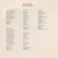 ROXY MUSIC Flesh + Blood Vinyl Record LP Singaporian Polydor 1980
