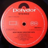 ROXY MUSIC Greatest Hits Vinyl Record LP Polydor