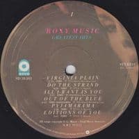 ROXY MUSIC Greatest Hits Vinyl Record LP US ATCO 1977