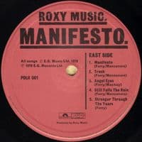 ROXY MUSIC Manifesto Vinyl Record LP Polydor 1979