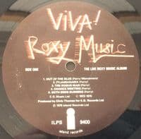 ROXY MUSIC Viva! Roxy Music (The Live Roxy Music Album) Vinyl Record LP Island 1976